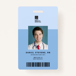 Duotone Medical Staff ID + Barcode Verticaal Badge