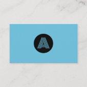 Duotone modern minimalist monogram visitekaartje (Voorkant)