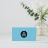 Duotone modern minimalistisch monogram visitekaartje (Staand voorkant)