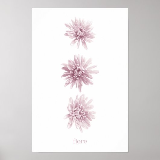Duotone roze Flowers Fiore Poster (Voorkant)