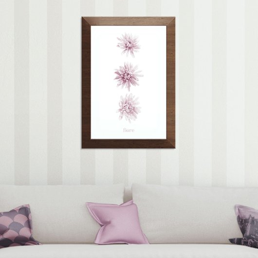 Duotone roze Flowers Fiore Poster