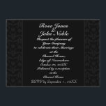 Duplex (Charcoal) Wedding Invitation Kaart<br><div class="desc">Duplex (Charcoal) Wedding Invitation</div>