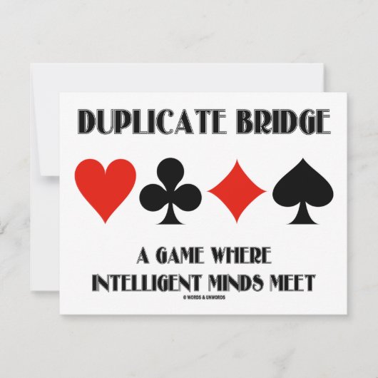 Duplicaat Een game Intelligent Minds ontmoeten Kaart (Voorkant)