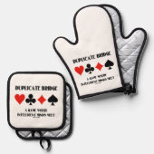 Duplicate Bridge A Game Where Intelligent Minds Ovenwant & Pannenlap Set (Voorkant / Achterkant)