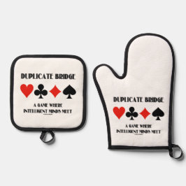 Duplicate Bridge Een Spel Voor Intelligente Geeste Ovenwant & Pannenlap Set