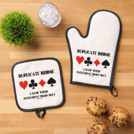 Duplicate Bridge Een Spel Voor Intelligente Geeste Ovenwant & Pannenlap Set