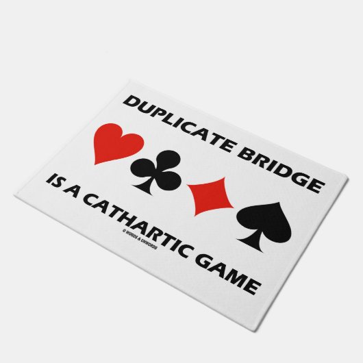 Duplicate Bridge is een Cathartic Game Kaart pak Deurmat (Schuin)