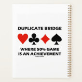 Duplicate Bridge Waar 50% Game Een Prestatie Is Planner (Achterkant)