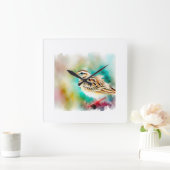 Duponts lark 131024AREF131 - Watercolor Vierkante Klok (Huis)