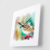 Duponts lark 131024AREF131 - Watercolor Vierkante Klok (Hoek)