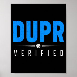 Dupr geverifieerd _ grappige pickleball rating cit poster