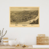 Duquesne, PA Panoramic Map - 1897 Poster (Keuken)