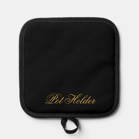 Durable Black Pot Holder for Safe Handling Pannenlap (Voorkant)