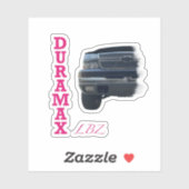 Duramax LBZ Black Truck Sticker met roze strepen (Vel)