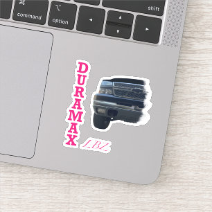 Duramax LBZ Black Truck Sticker met roze strepen