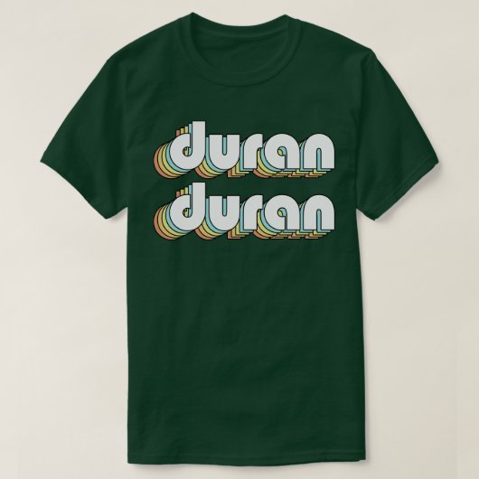 Duran Duran Retro Typografie Vervaagd Stijl T-shirt (Design voorkant)