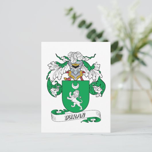 Duran Family Crest Briefkaart (Staand voorkant)