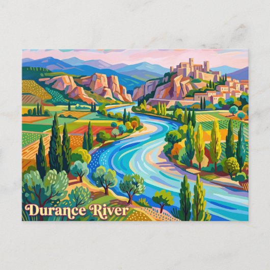 Durance rivier Frankrijk Briefkaart (Voorkant)