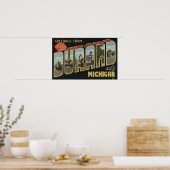 Durand, Michigan - Large Letter Scenes Poster (Keuken)