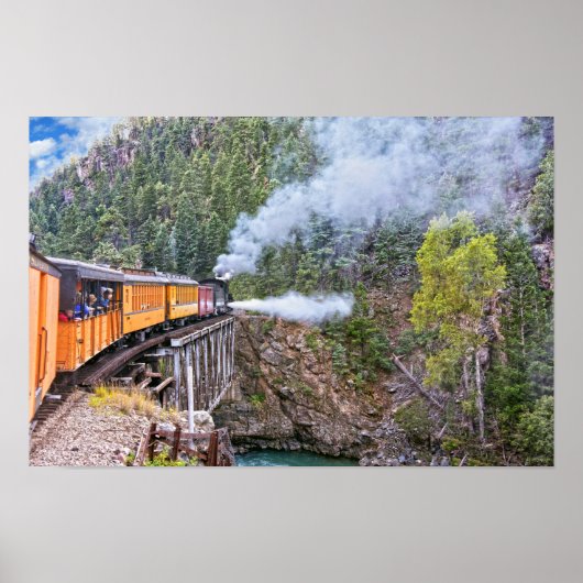 Durango And Silverton Railroad Locomotief Blowdown Poster (Voorkant)