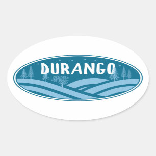 Durango Colorado buitenshuis Ovale Sticker