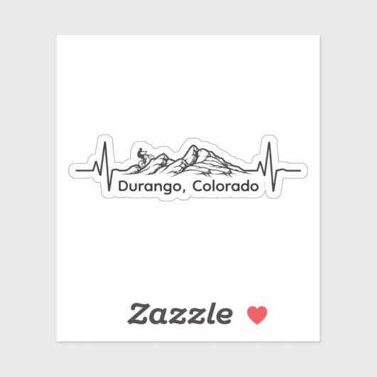 Durango Colorado Fietsen Hartslag Sticker (Vel)