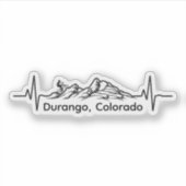Durango Colorado Fietsen Hartslag Sticker (Voorkant)