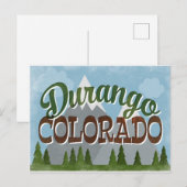 Durango Colorado Fun Retro Snowy Mountains Briefkaart (Voorkant / Achterkant)