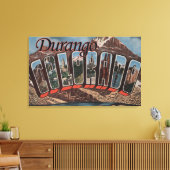 Durango, Colorado - grote letterscènes Canvas Afdruk (Insitu (Woonkamer))
