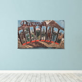 Durango, Colorado - grote letterscènes Canvas Afdruk (Insitu (Houten vloer))