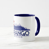 Durango Colorado houten bergen mok (Voorkant rechts)