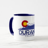 Durango Colorado houten bergen mok (Voorkant links)