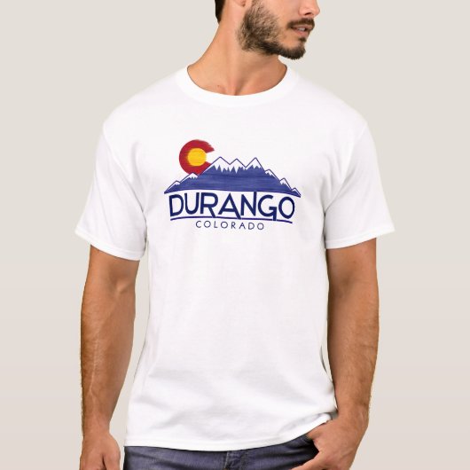 Durango Colorado houten bergen shirt (Voorkant)