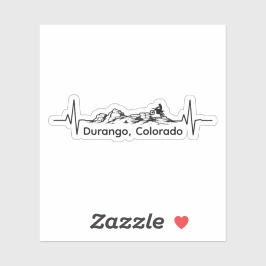 Durango Colorado Modderfiets Hartslag Sticker (Vel)