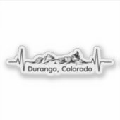 Durango Colorado Modderfiets Hartslag Sticker (Voorkant)