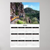 Durango Colorado Mountain Train 2026 Calendar Poster (Voorkant)