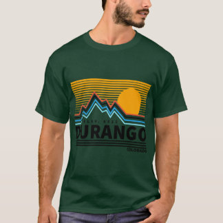 Durango Colorado Retro Adventure Snowboard T-shirt