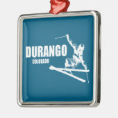 Durango Colorado Skier Metalen Ornament (Links)