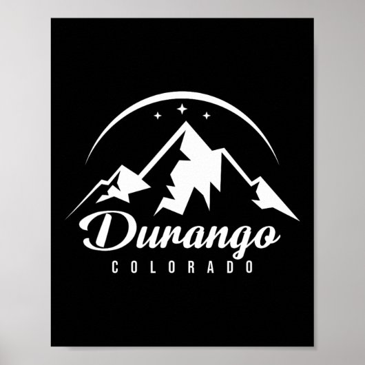 Durango Colorado Skigebied Snowboarden Poster (Voorkant)