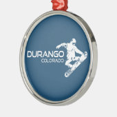 Durango Colorado Snowboarder Metalen Ornament (Links)