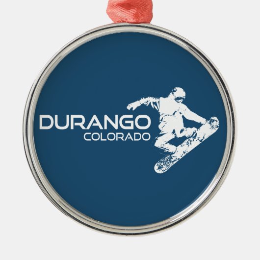 Durango Colorado Snowboarder Metalen Ornament (Voorkant)