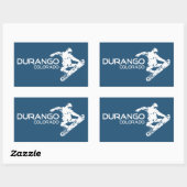 Durango Colorado Snowboarder Rechthoekige Sticker (Vel)