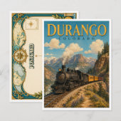 Durango Colorado Stoomtrein GeoSaga Briefkaart (Voorkant / Achterkant)