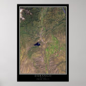 Durango Colorado van ruimtesatellietkaart Poster (Voorkant)