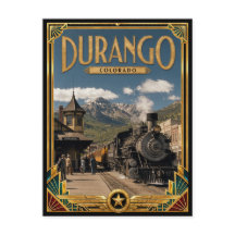 Durango Colorado Vintage Art Deco Gouden Tijdperk