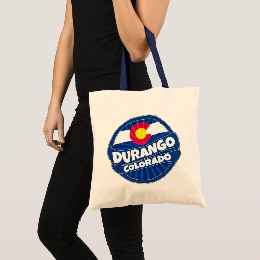 Durango Colorado vlag barst canvas tas uit (Voorkant (product))