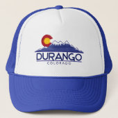 Durango Colorado wood mountains hat Trucker Pet (Voorkant)