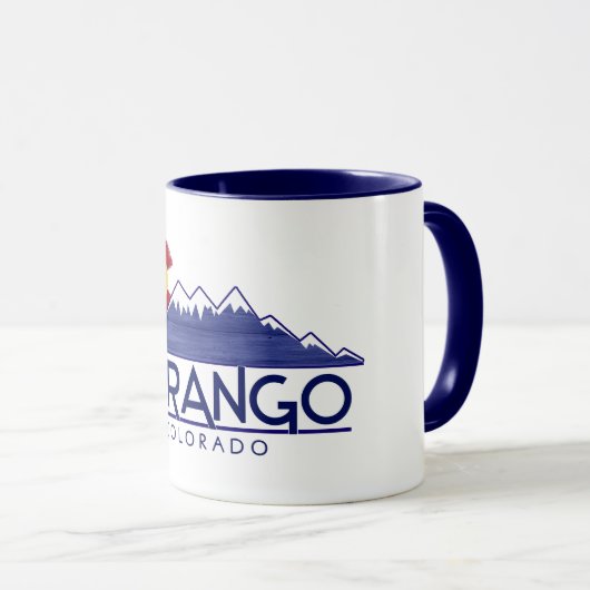 Durango Colorado wood mountains mug Mok (Voorkant rechts)