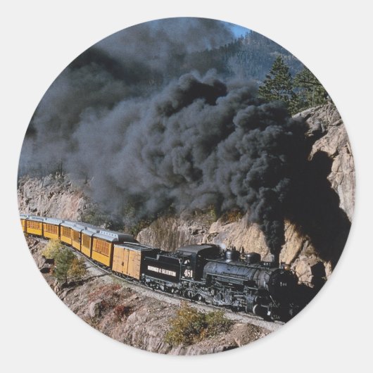 Durango en Silverton Railroad, nr. 481, Beer Cree Ronde Sticker (Voorkant)