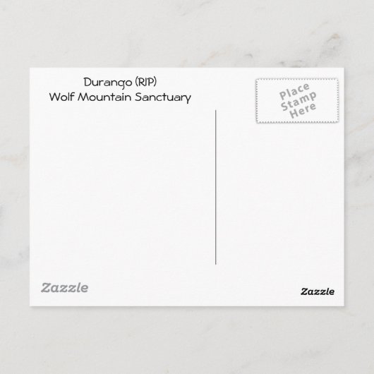 Durango Eye's (RIP) Briefkaart (Achterkant)